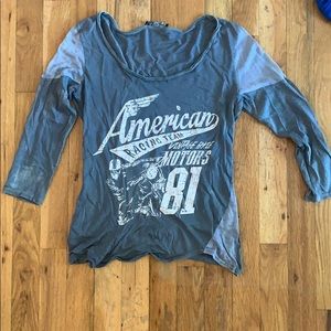 graphic 3/4 sleeve tee